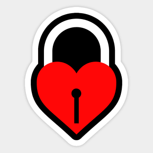 Heart Lock Minimal Design (Valentine Collection) Sticker